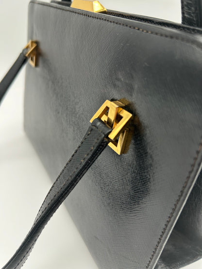 Vintage 60'/70' Gucci bag in black leather