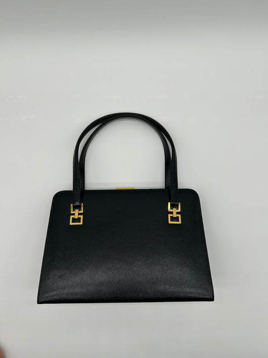 Vintage 60'/70' Gucci bag in black leather