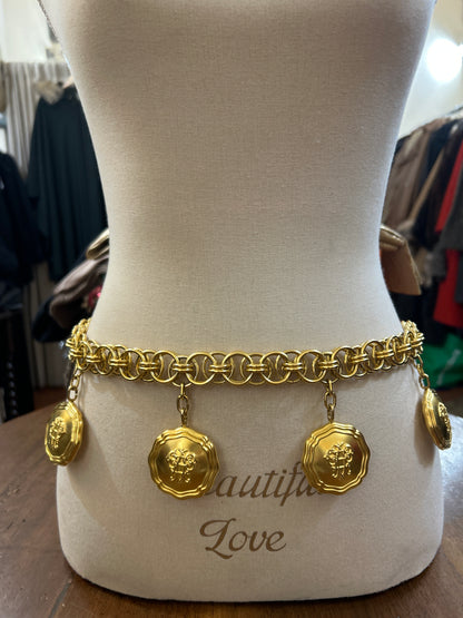 Emilio Pucci gold metal belt