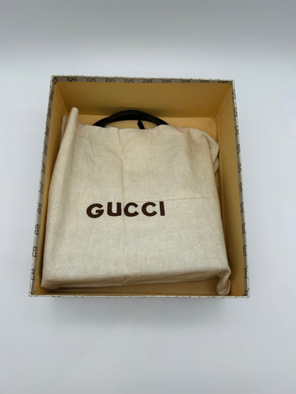 Vintage 60'/70' Gucci bag in black leather