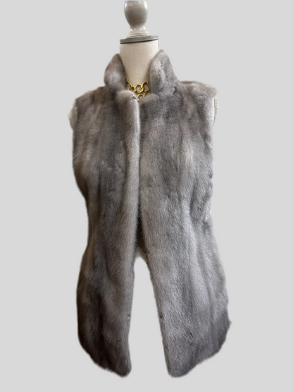 Christian Dior Gray Mink Fur Vest