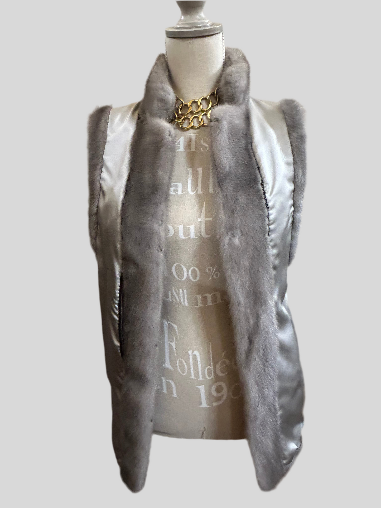 Christian Dior Gray Mink Fur Vest