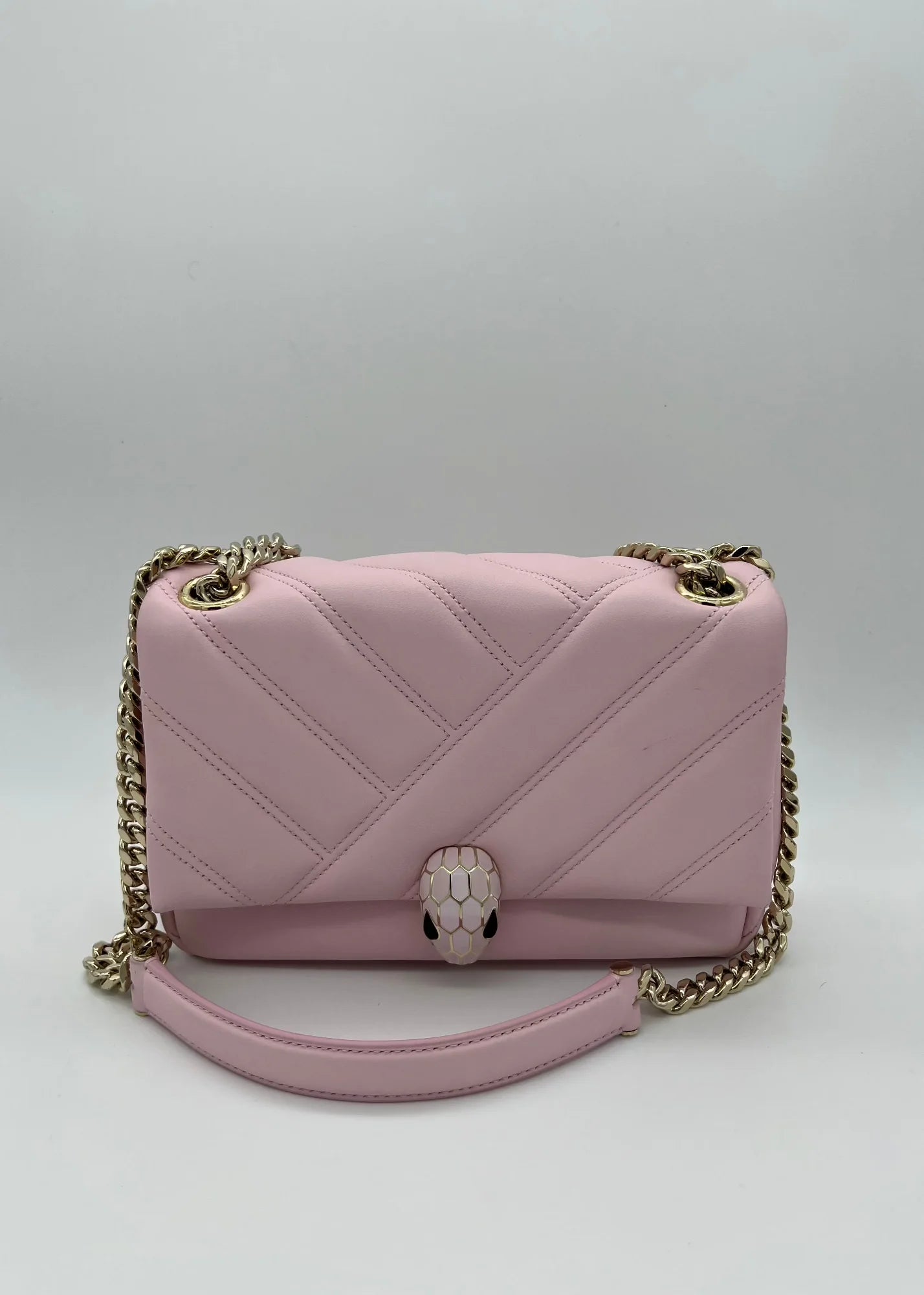 Bulgari Pink Leather Bag